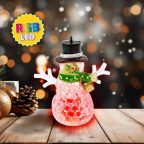 Karácsonyi LED-es hóember - zöld - RGB LED - 9 x 8 x 5 cm Karácsonyi LED-es hóember - zöld - RGB LED - 9 x 8 x 5 cm