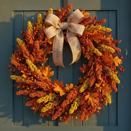 Őszi dekoráció - köles ág - 2 féle - 18,6 cm - 6 db / csomag Őszi dekoráció - köles ág - 2 féle - 18,6 cm - 6 db / csomag