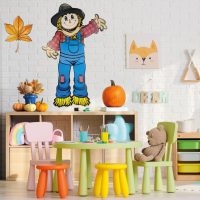   Őszi dekoráció - Madárijesztő - mozgatható végtagokkal - papír - 91,4 cm