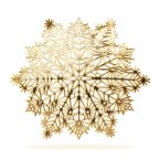 Szilikon edényalátét - jégkristály - arany - 38 cm