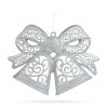 Karácsonyi dekoráció - masni - akasztható - ezüst - 35 cm Karácsonyi dekoráció - masni - akasztható - ezüst - 35 cm