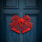 Karácsonyi dekoráció - masni - akasztható - piros - 35 cm Karácsonyi dekoráció - masni - akasztható - piros - 35 cm