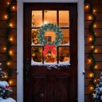 Karácsonyi ajtódísz / kopogtató - koszorú masnival - 27 cm Karácsonyi ajtódísz / kopogtató - koszorú masnival - 27 cm