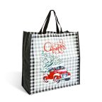 Karácsonyi ajándéktáska - fekete - 45 x 44 x 19 cm