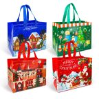 Karácsonyi ajándéktáska - 31 x 25 x 17 cm - 4 féle