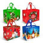 Karácsonyi ajándéktáska - 31 x 25 x 17 cm - 4 féle