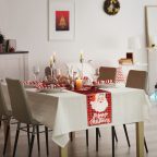   Karácsonyi dekoráció - asztalterítő futó - Mikulás - 183 x 33 cm