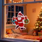   Karácsonyi ablakdekoráció - Mikulás - tapadókorongos - 30 x 29 cm