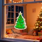   Karácsonyi ablakdekoráció - karácsonyfa - tapadókorongos - 30 x 29 cm