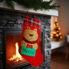 Karácsonyi mikuláscsizma - cica - piros - 42 x 24 cm Karácsonyi mikuláscsizma - cica - piros - 42 x 24 cm