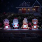   Szolár karácsonyi dekoráció - hidegfehér - 4 féle - 6 x 5 x 10 cm