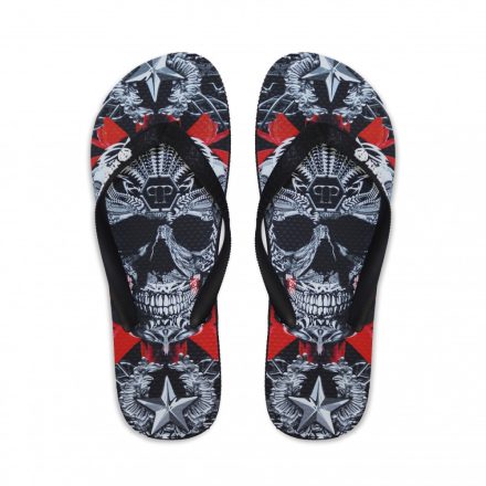 Philipp Plein Uniszex Strandpapucs BRD_90099_BLACK-MULTI