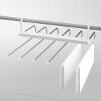   Akasztható törölközőszárító / nadrágtartó vállfa - fém - 6 akasztó