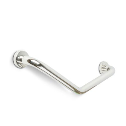 Fürdőszobai kapaszkodó - 45°-ban hajlított - rozsdamentes acél - krómozott - 25 + 25 cm