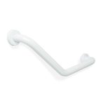   Fürdőszobai kapaszkodó - 45°-ban hajlított - rozsdamentes acél - fehér - 25 + 25 cm
