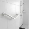 Fürdőszobai kapaszkodó - 45°-ban hajlított - rozsdamentes acél - fehér - 25 + 25 cm