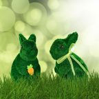 Húsvéti dekoráció - nyuszi - 2 féle - 15 cm - zöld Húsvéti dekoráció - nyuszi - 2 féle - 15 cm - zöld