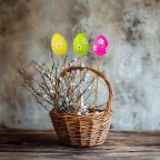 Húsvéti dekoráció - tojás szett - leszúrható - 6 féle - 4 cm Húsvéti dekoráció - tojás szett - leszúrható - 6 féle - 4 cm