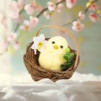 Húsvéti dekoráció - csibe fészekben - 7,5 x 7,5 cm Húsvéti dekoráció - csibe fészekben - 7,5 x 7,5 cm