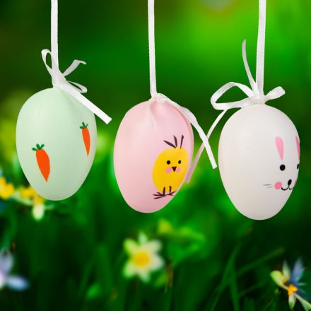 Húsvéti dekoráció - tojás szett - 3 féle - 6 cm - 6 db / csomag Húsvéti dekoráció - tojás szett - 3 féle - 6 cm - 6 db / csomag