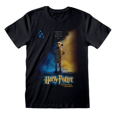 Rövid ujjú póló Harry Potter Dobby Poster Fekete Unisex MOST 16606 HELYETT 7937 Ft-ért!