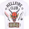Rövid ujjú póló Stranger Things Helfire Club Fehér Unisex MOST 39105 HELYETT 21942 Ft-ért!