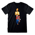   Rövid ujjú póló Super Mario Mario Coin Fekete Unisex MOST 16606 HELYETT 7937 Ft-ért!