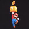 Rövid ujjú póló Super Mario Mario Coin Fekete Unisex MOST 16606 HELYETT 7937 Ft-ért!