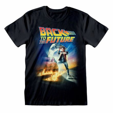 Rövid ujjú póló Back to the Future Poster Fekete Unisex MOST 16606 HELYETT 7937 Ft-ért!