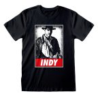   Rövid ujjú póló Indiana Jones Indy Fekete Unisex MOST 16606 HELYETT 7937 Ft-ért!