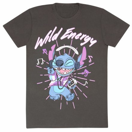 Rövid ujjú póló Stitch Wild Energy Grafit Unisex MOST 31479 HELYETT 17668 Ft-ért!