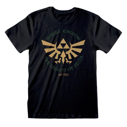 Unisex rövid ujjú póló The Legend of Zelda Hyrule Kingdom Crest Fekete MOST 15469 HELYETT 7937 Ft-ért!