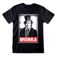   Unisex rövid ujjú póló Willy Wonka Wonka Fekete MOST 15469 HELYETT 7937 Ft-ért!