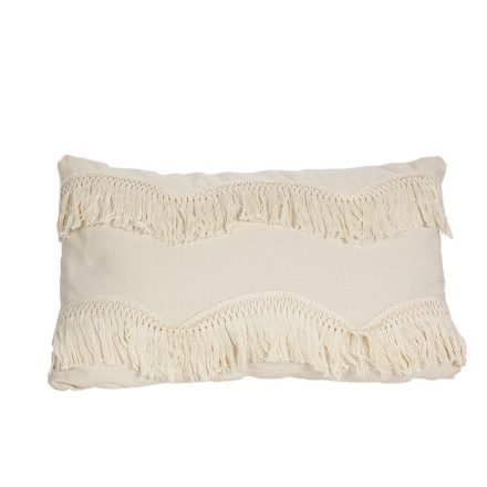Párna Romimex Fehér Bojtos 30 x 10 x 50 cm MOST 15314 HELYETT 10930 Ft-ért!