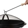 Kerti grill fedővel - 56 cm - fekete