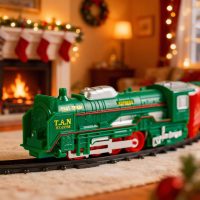 Karácsonyi kisvasút - világít - elemes - 3 féle pálya