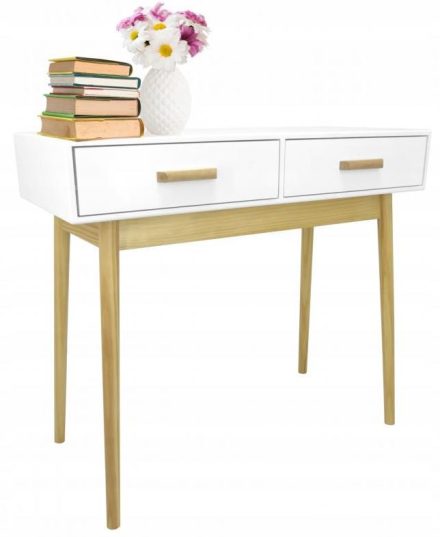 Asztal 2 fiókkal "Scandinavia" - 100 x 40 x 79 cm - fehér Asztal 2 fiókkal "Scandinavia" - 100 x 40 x 79 cm - fehér