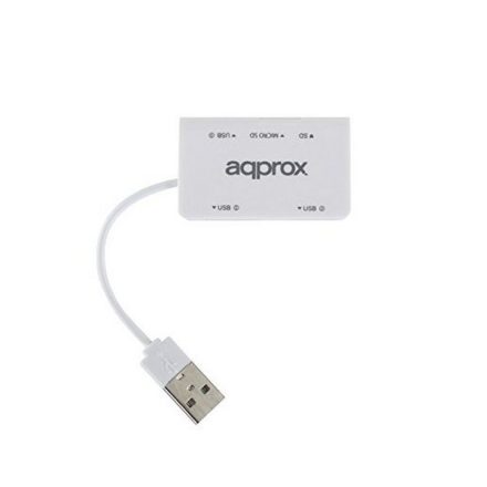 USB elosztó approx! APPHT8W SD/Micro SD Windows 7 / 8 / 10 USB 2.0