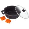 Lábas üveg fedéllel BRA A270328 5,7 L (Ø 28 cm) Fekete Fém Alumínium Ø 28 cm Aluminio MOST 41116 HELYETT 29995 Ft-ért!