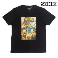   Férfi rövid ujjú póló Sonic Fekete MOST 10147 HELYETT 4969 Ft-ért!