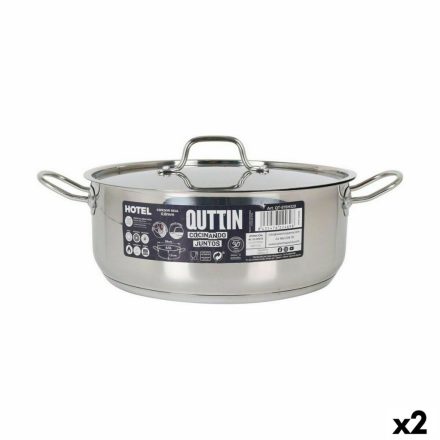 Lábas fedéllel Quttin Hotel Acél Ø 28 x 11 cm (2 egység) MOST 47829 HELYETT 27432 Ft-ért!