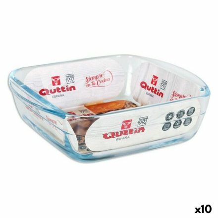 Tepsi Quttin 66603 1,1 L Üveg Négyzetben 1,1 L 19,7 x 16,8 x 5,6 cm (10 egység) MOST 39058 HELYETT 22372 Ft-ért!