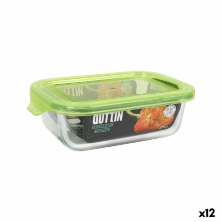 Uzsonnás doboz Quttin Zöld Négyszögletes 375 ml 17 x 11 x 5 cm (12 egység) MOST 17015 HELYETT 10186 Ft-ért!