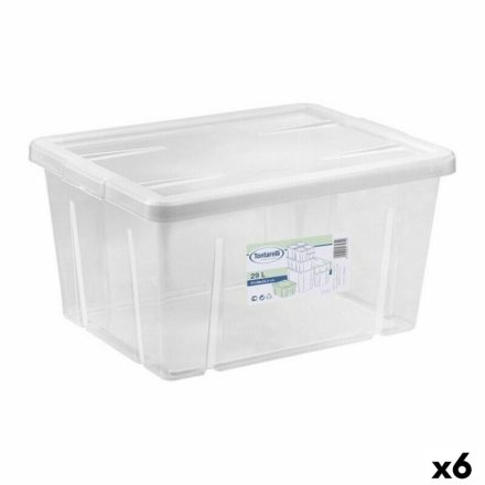 Tárolódoboz fedéllel Tontarelli Linea box 29 L 47 x 36 x 24,5 cm (6 egység) MOST 53413 HELYETT 30111 Ft-ért!