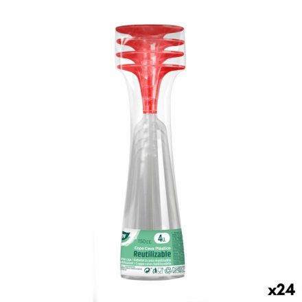 Újrafelhasználható pezsgőspoharak Algon Piros 24 egység 150 ml (4 Darabok) MOST 17681 HELYETT 10583 Ft-ért!