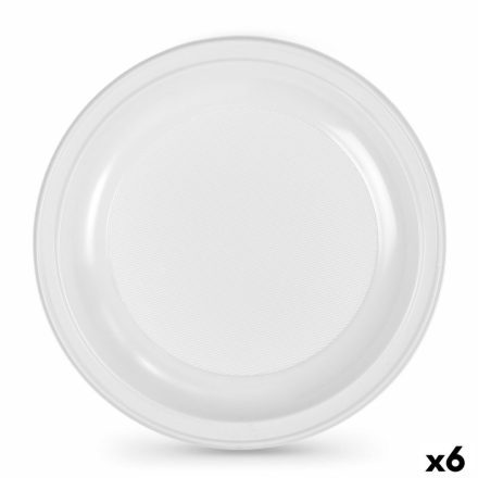 Újrafelhasználható tányérkészlet Algon Kerek Fehér Műanyag 25 x 25 x 2,5 cm (6 egység) MOST 51232 HELYETT 29359 Ft-ért!