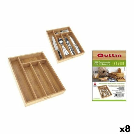 Evőeszköz szervező Quttin Bambusz 34 x 26 x 4 cm (8 egység) MOST 54944 HELYETT 31516 Ft-ért!