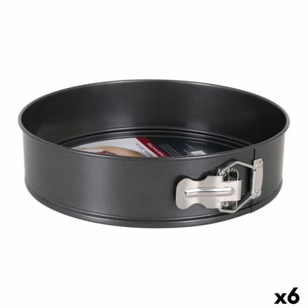 Tavaszforma Sütő Quttin 52275 Szénacél Fekete 26 cm (6 egység) (Ø 26 cm) MOST 27843 HELYETT 16932 Ft-ért!