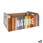   Tárolódoboz fedéllel Confortime Nature Fa Többszínű 58 x 39 x 21 cm (3 egység) MOST 24827 HELYETT 10103 Ft-ért!