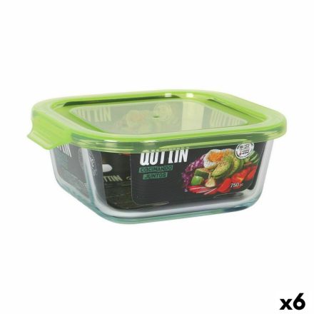 Négyzet alakú ebéd doboz fedéllel Quttin Zöld 750 ml (6 egység) MOST 12599 HELYETT 7540 Ft-ért!